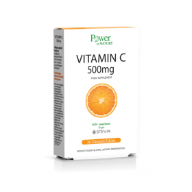 Power Of Nature Vitamin C 500mg με Στέβια 36 Μασώμενα Δισκία